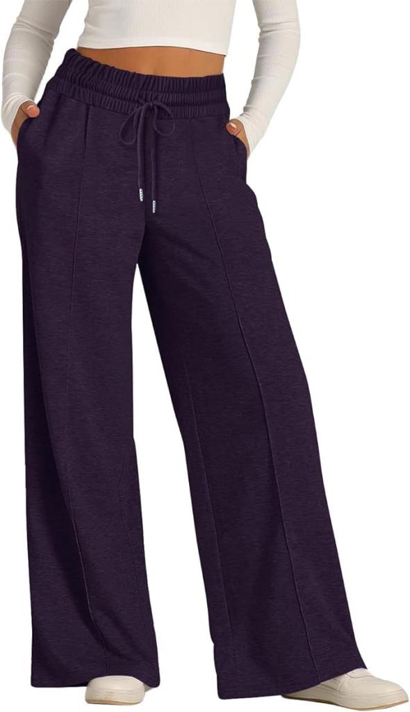 Grey Pin-Tuck Wide Leg Joggers  |  Womens Lounge & Sports Clothing Lounge & Sports