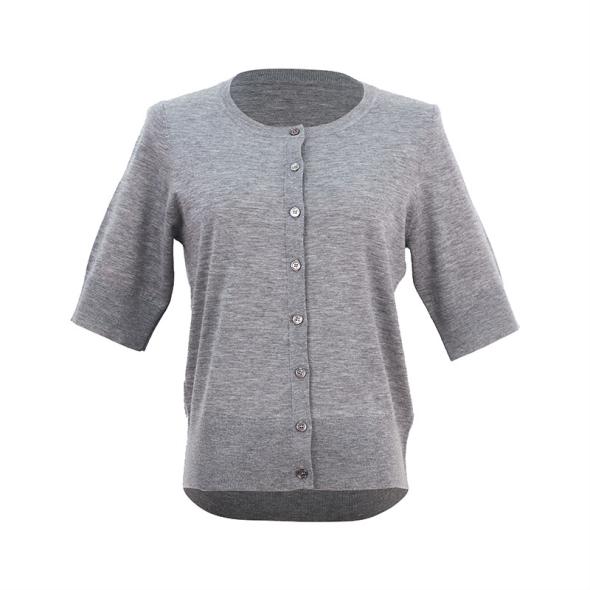 Grey Short Sleeve Cardigan  |  Womens Jumpers & Cardigans Clothing Jumpers & Cardigans