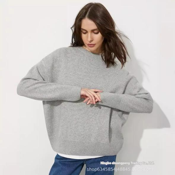 Grey Soft Knit Crew Neck Jumper  |  Womens Jumpers & Cardigans Clothing Jumpers & Cardigans