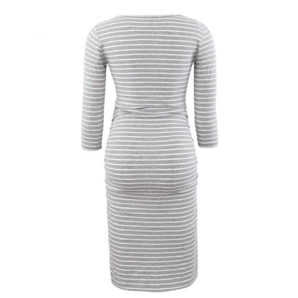 Grey Striped Jersey Mini Dress  |  Womens Dresses Clothing Dresses