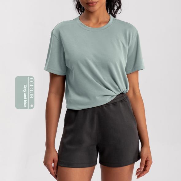 Khaki Boxy Cotton T-Shirt  |  Womens Basics Basics Basics