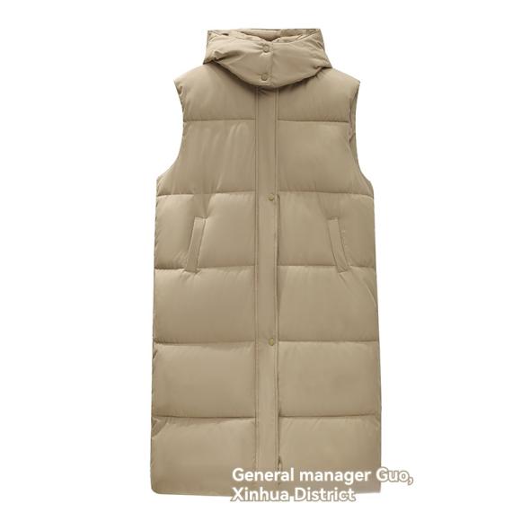 Khaki Hooded Puffer Gilet  |  Womens Coats & Jackets Clothing Coats & Jackets