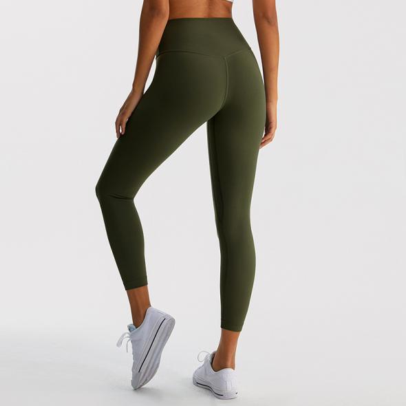 Khaki Ribbed Leggings  |  Womens Leggings Clothing Leggings