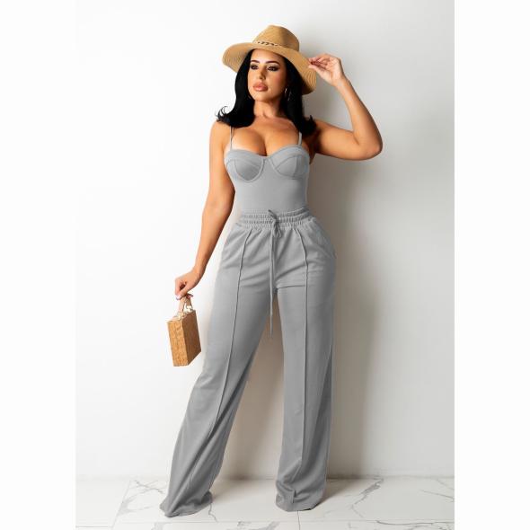 Light Brown Pin-Tuck Wide Leg Joggers  |  Womens Lounge & Sports Clothing Lounge & Sports