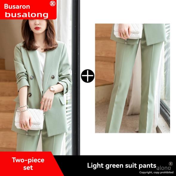 Light Green Double Breasted Blazer  |  Womens Blazers Blazers Blazers