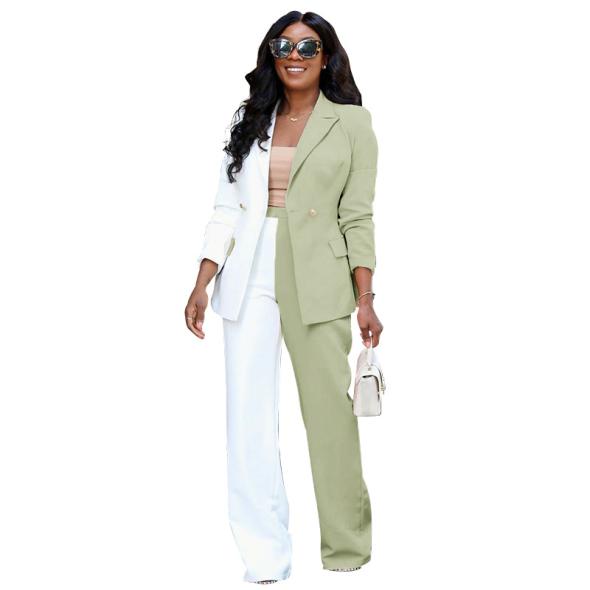 Light Green Ruched Sleeve Blazer  |  Womens Blazers Blazers Blazers