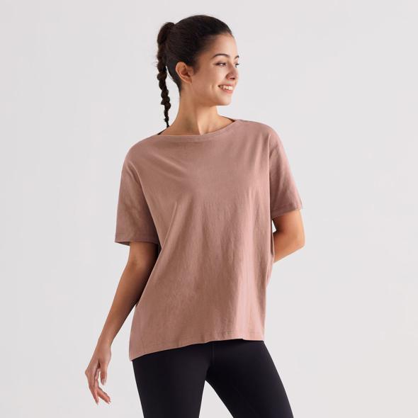 Light Pink Boxy Cotton T-Shirt  |  Womens Basics Basics Basics