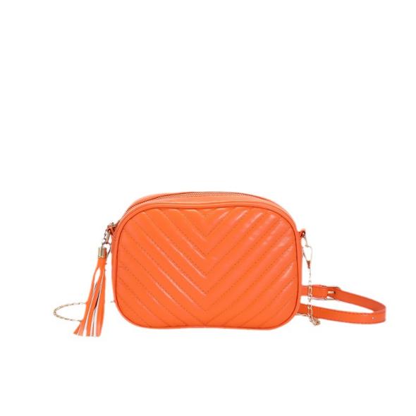 Mink Chevron Leather-Look Tassel Crossbody Bag  |  Womens Bags Accessories Bags