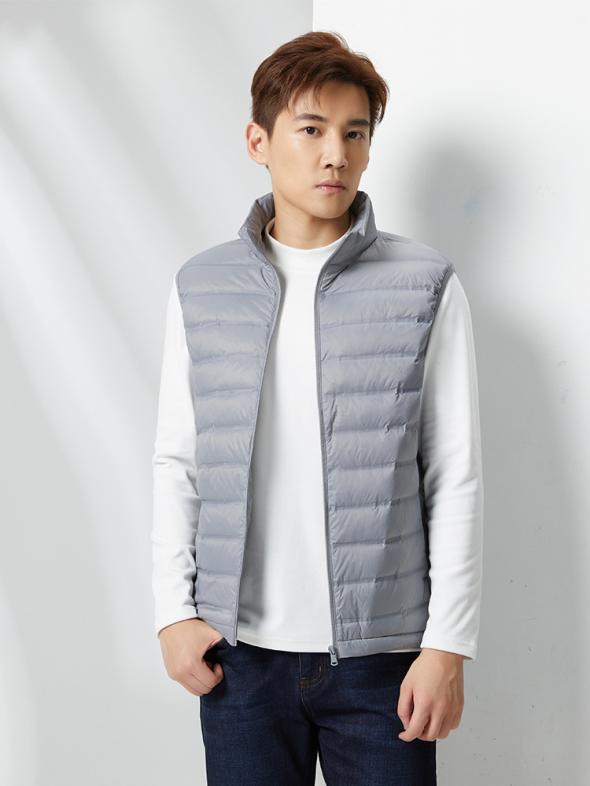 Navy Lightweight Padded Zip-Up Gilet  |  Mens Coats & Jackets Clothing Coats & Jackets