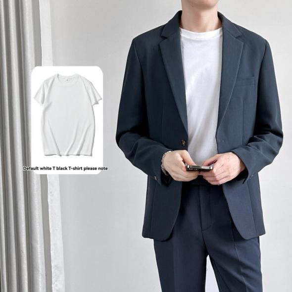 Navy Linen-Blend Slim-Fit Blazer  |  Mens Coats & Jackets Clothing Coats & Jackets