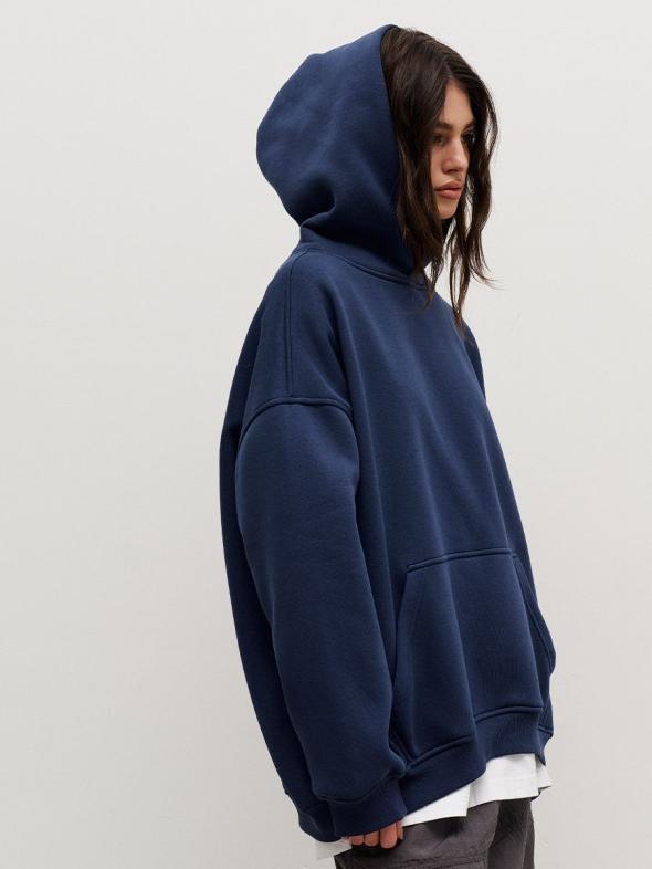 Navy Pocket Front Hoodie  |  Womens Hoodies & Sweatshirts Clothing Hoodies & Sweatshirts