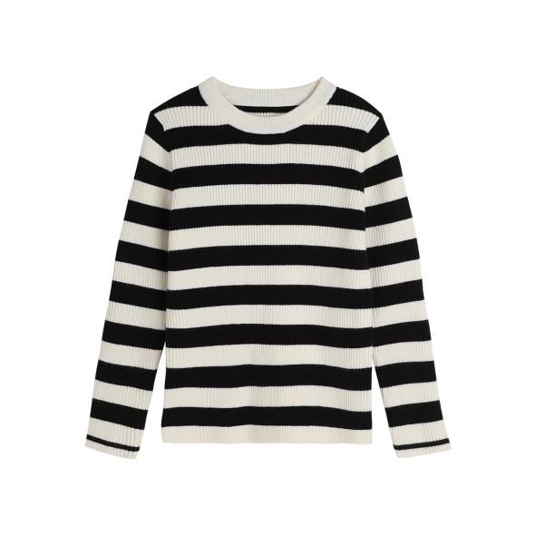 Navy Stripe Knit Crew Neck Jumper  |  Mens Jumpers & Cardigans Clothing Jumpers & Cardigans