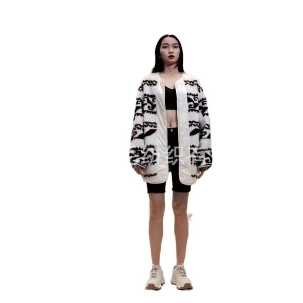 Off White Abstract Print Fleece Jacket  |  Womens Coats & Jackets Clothing Coats & Jackets