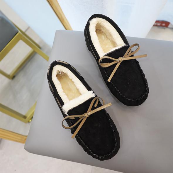 Off White Bow Detail Moccasin Slippers  |  Womens Nightwear Clothing Nightwear