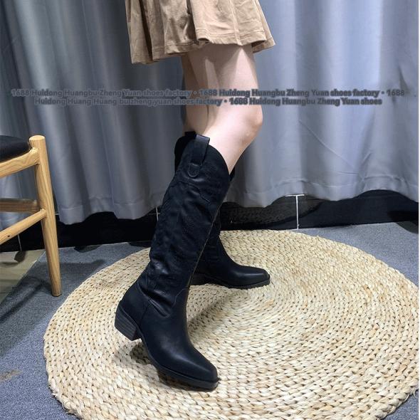 Off White Stitch Detail Cowboy Boots  |  Womens Boots Boots Boots