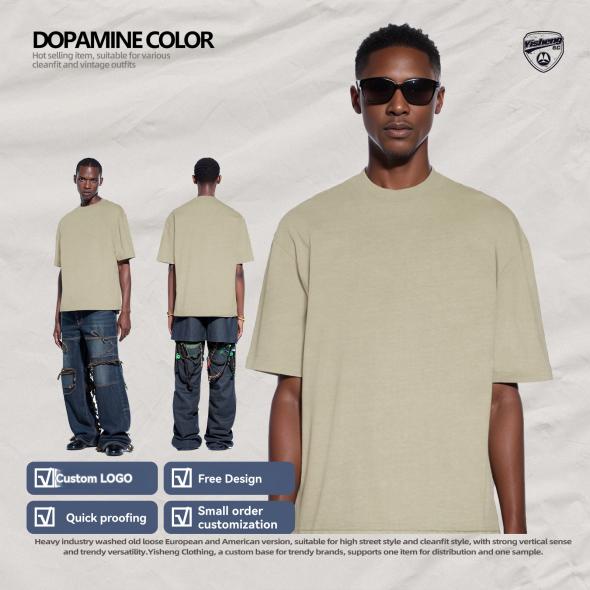 Olive Crew Neck Oversized T-Shirt  |  Mens T-Shirt & Polos Clothing Mens