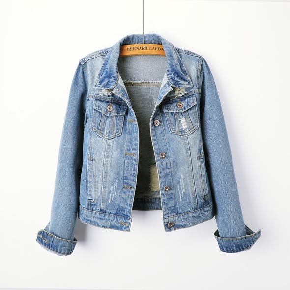 Pale Blue Denim Jacket  |  Womens Denim Clothing Denim