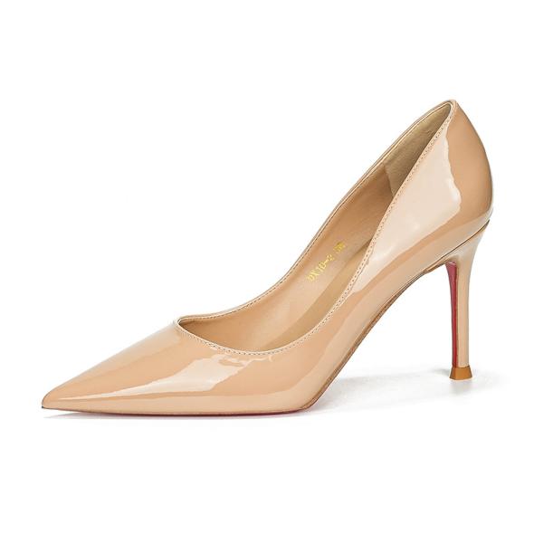 Pale Pink Patent Stiletto Heel Court Shoes  |  Womens Heels Heels Heels