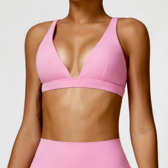 Pink Moulded Triangle Bikini Top  |  Womens Swimwear & Beachwear Clothing Swimwear & Beachwear