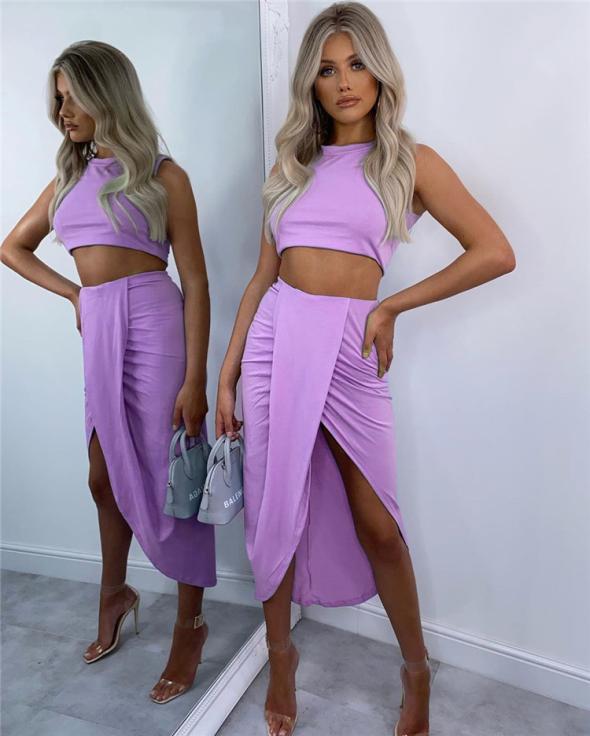 Pink Wrap Split Front Sarong Maxi Skirt  |  Womens Swimwear & Beachwear Clothing Swimwear & Beachwear