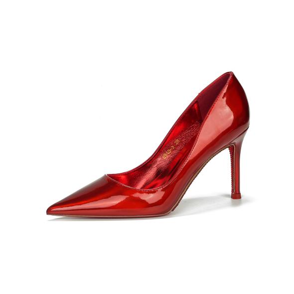 Red Patent Stiletto Heel Court Shoes  |  Womens Heels Heels Heels