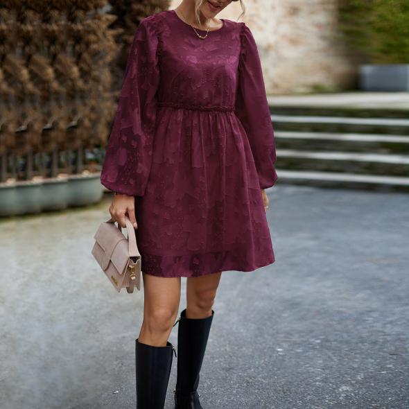 Red Patterned Mini Smock Dress  |  Womens Dresses Clothing Dresses