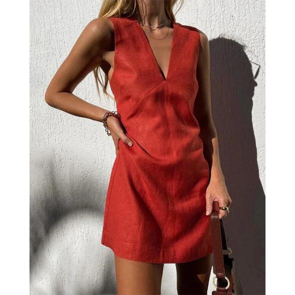 Red Satin Cowl-Neck Mini Dress  |  Womens Going Out Clothing Going Out