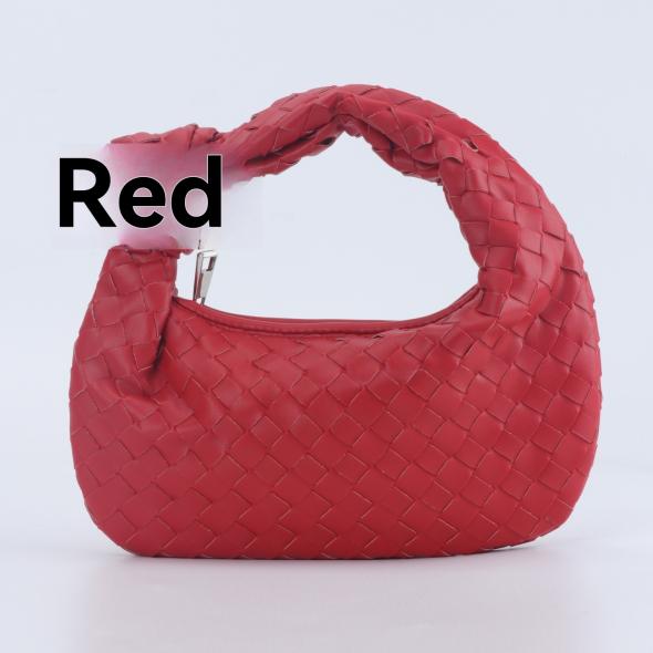 Red Woven Leather Look Mini Top Handle Bag  |  Womens Bags Accessories Bags