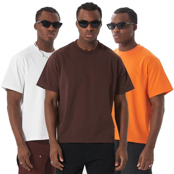 Rust Cotton Crew Neck Oversized T-Shirt  |  Mens T-Shirt & Polos Clothing Mens