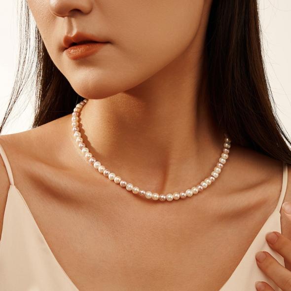 Silver Tone Faux Pearl Necklace And Earring Set  |  Womens Jewellery Accessories Jewellery