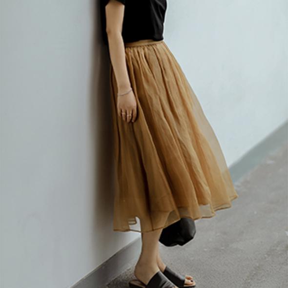 Stone Petal Hem Midi Skirt  |  Womens Skirts Clothing Skirts