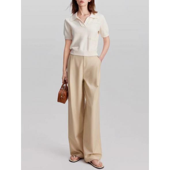 Stone Wide Leg Tailored Trousers  |  Womens Suits & Tailoring Clothing Suits & Tailoring