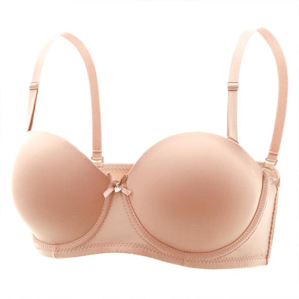 Tan Bow Front Strapless Bra  |  Womens Lingerie Clothing Lingerie