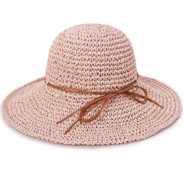 Tan Straw Effect Packable Bucket Hat  |  Womens Hats Accessories Hats