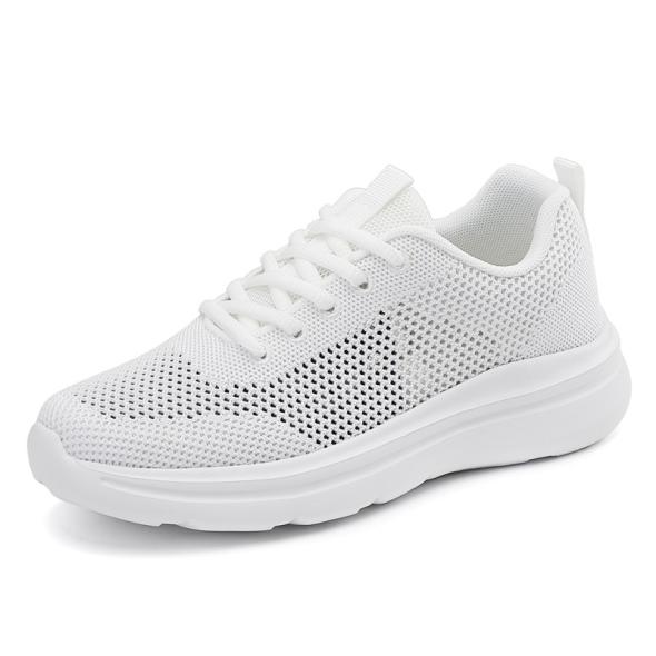 White Knit Low Top Trainers  |  Womens Trainers Shoes Trainers