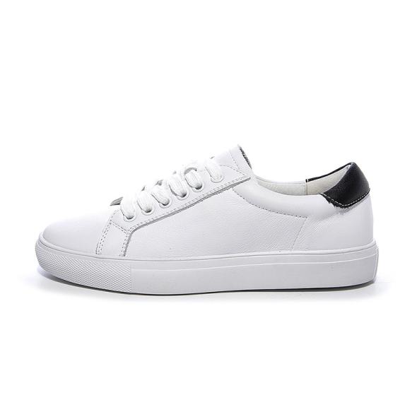 White Leather-Look Lace Up Trainers  |  Mens Shoes Mens