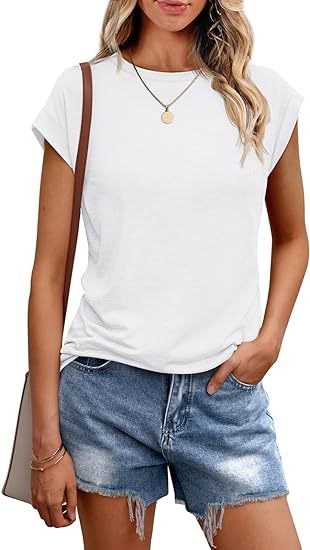 White Lightweight Cotton Crew Neck T-Shirt  |  Womens Basics Basics Basics