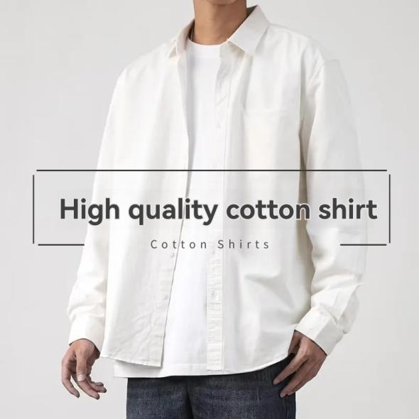 White Linen Blend Long Sleeve Oversized Shirt  |  Mens Shirts Clothing Mens