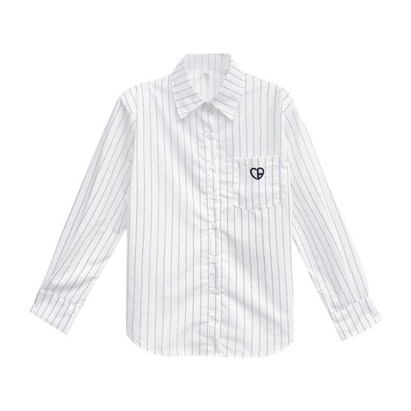 White Striped Cotton Poplin Shirt  |  Womens Shirts & Blouses Clothing Shirts & Blouses