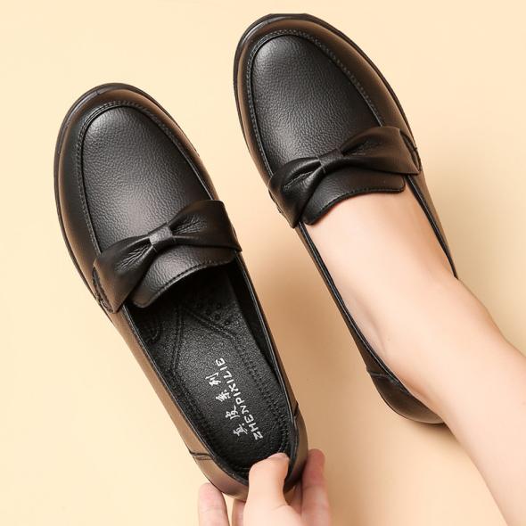 Wide Fit Black Patent Bow Front Loafers  |  Womens Loafers Loafers Loafers