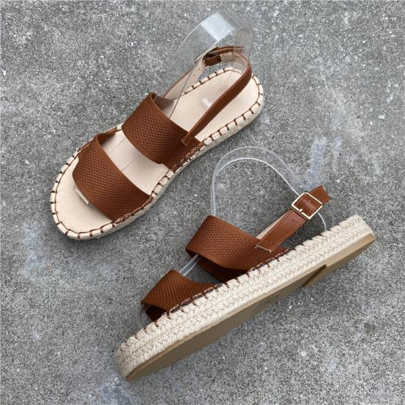 Wide Fit Light Brown Suedette Espadrille Flatform Sandals  |  Womens Sandals Sandals Sandals