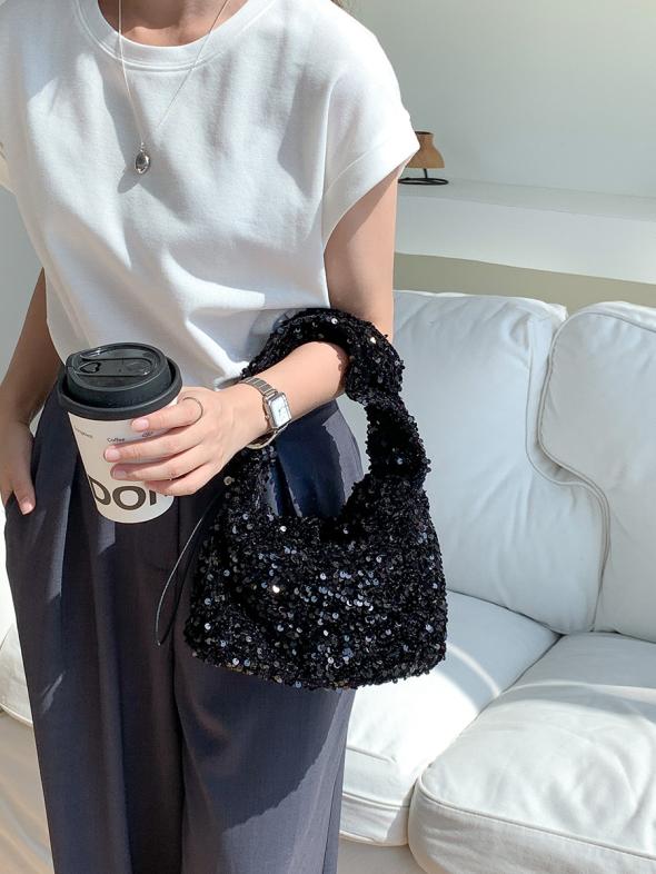 Black Bow Sequin Mini Bag  |  Womens Bags Accessories Bags