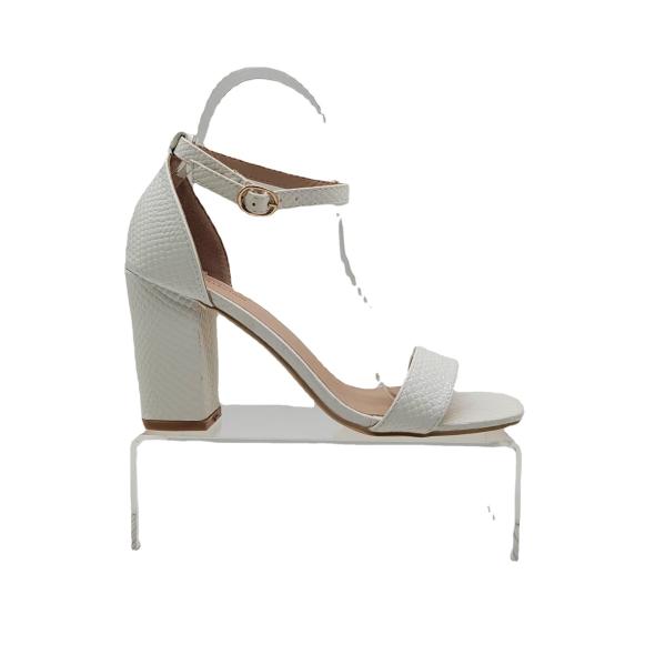 Wide Fit Silver 2 Part Shimmer Block Heel Sandals  |  Womens Heels Heels Heels